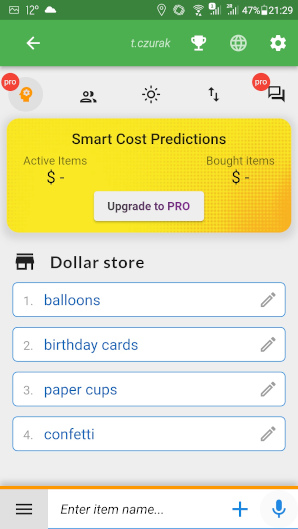 Grocery Shopping List App screenshot2
